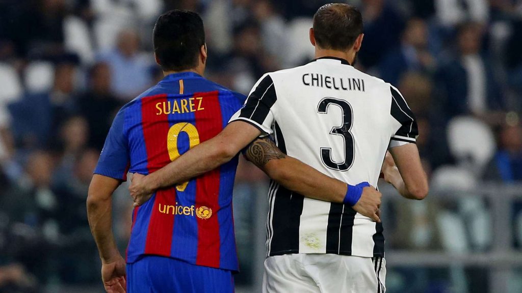 Suarez and Chiellini