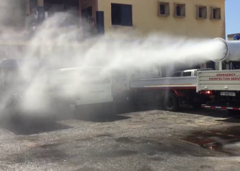 Disinfection exercise by Zoomlion and Ghana Police Service