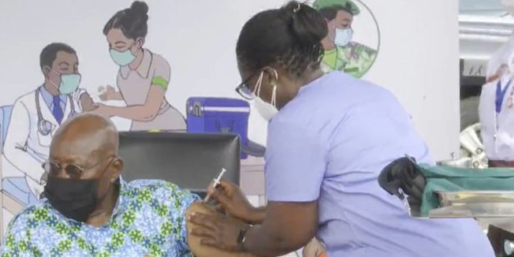 President Akufo-Addo Receives First COVID-19 Jab