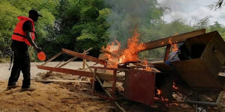 9 excavators,127 changfans destroyed by soldiers sent to galamsey areas