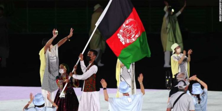Afghan flag appears at Paralympics despite athletes' absence