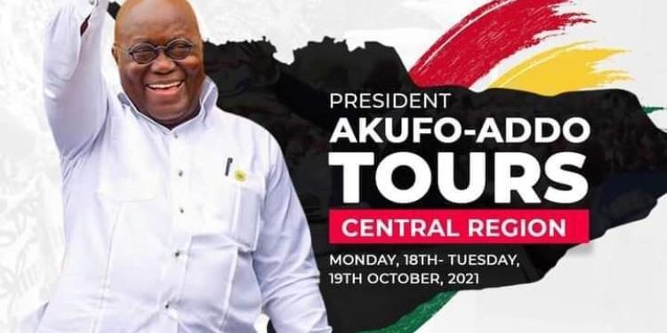 President Akufo-Addo begins tour of the Central Region Today