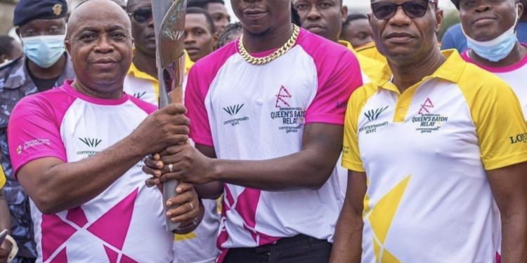 Stonebwoy takes part in the Queen’s Baton Relay