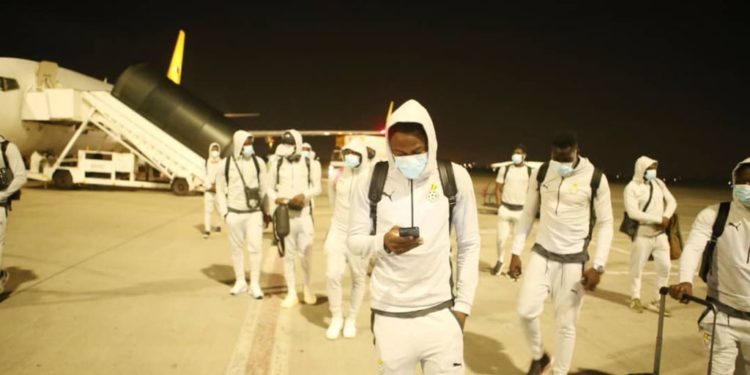 Black stars arrive in South Africa for the Ethiopia clash