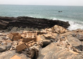 Some residents of Ayisah turn sea defense into refuse dump and place of convenience