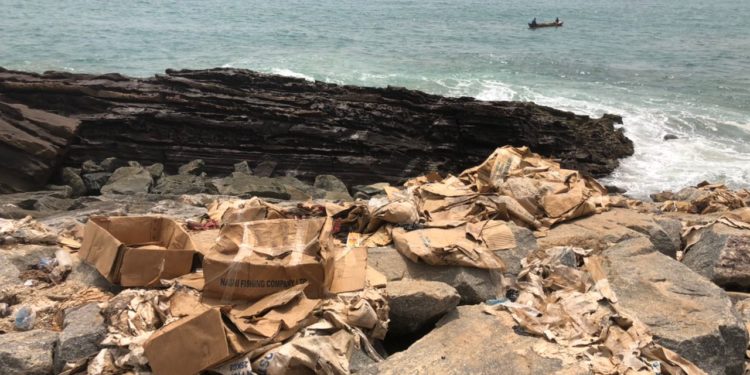 Some residents of Ayisah turn sea defense into refuse dump and place of convenience
