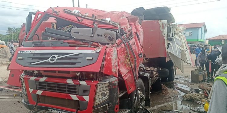 Obuasi: Fire tender responding to distress call involved in accident