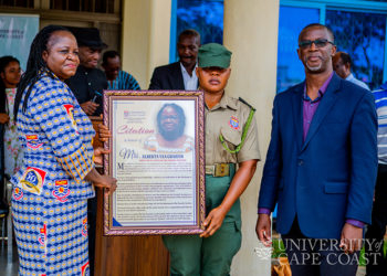 UCC Security Section Honours Mrs. Alberta Yaa Graham
