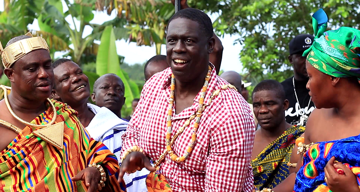 Paramount Queen mother of Asebu Kingdom cuts sod for the construction of School of Entrepreneurship