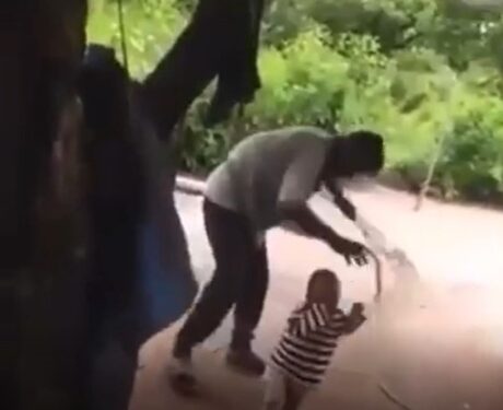 Police arrest man flogging toddler in viral video