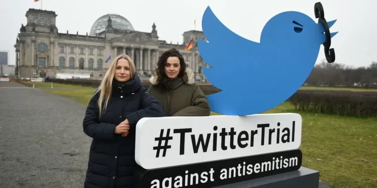 Twitter sued over antisemitic posts left online