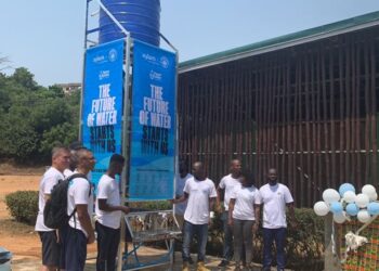 C/R: Dehia Community, Oguaa Football for Hope Centre receive Aqua Tower