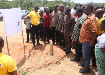 Sod cut for construction of ultra-modern Auto Tech Village at Mempeasem