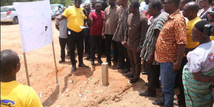 Sod cut for construction of ultra-modern Auto Tech Village at Mempeasem