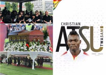Former Black Stars players stormed Atsu’s funeral