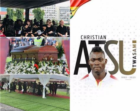 Former Black Stars players stormed Atsu’s funeral