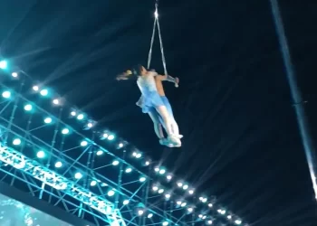 Chinese acrobat falls to her death during mid-air performance with husband