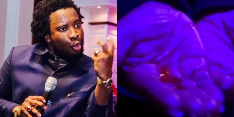 Sonnie Badu miraculously turns anointing oil into blood