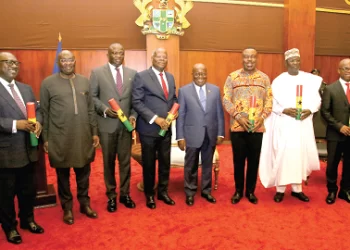 Akufo-Addo swears in 5 new Ministers and a deputy