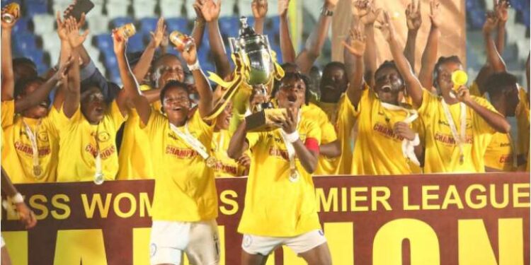 Ampem Darkoa wins the Malta Guinness Women’s Premier League after defeating Hasaacas Ladies on penalties.