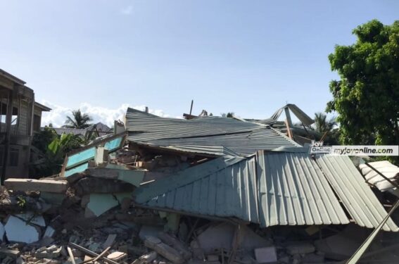 3-story building collapse, over 15 tenants escape death at Winneba