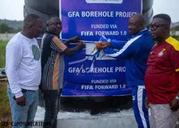 GFA commissions borehole project at Nduom Stadium