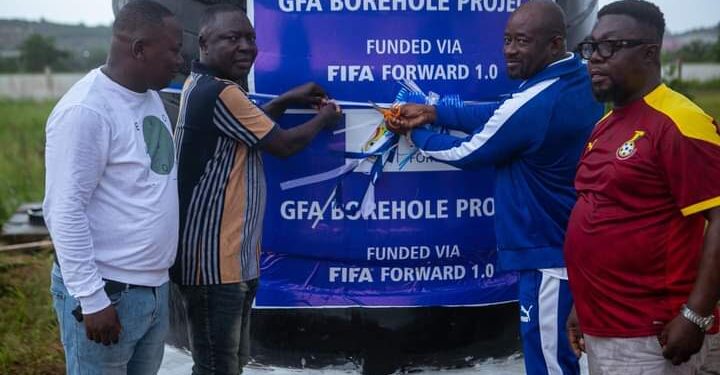 GFA commissions borehole project at Nduom Stadium