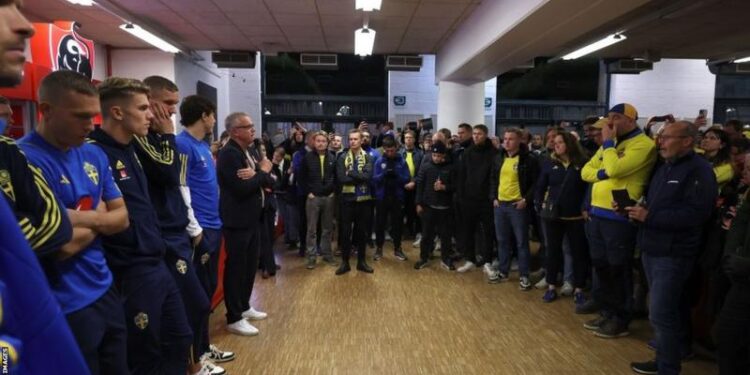 Sweden fans spent night under police protection after shooting incidence