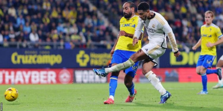 Bellingham breaks scoring record as Real move top