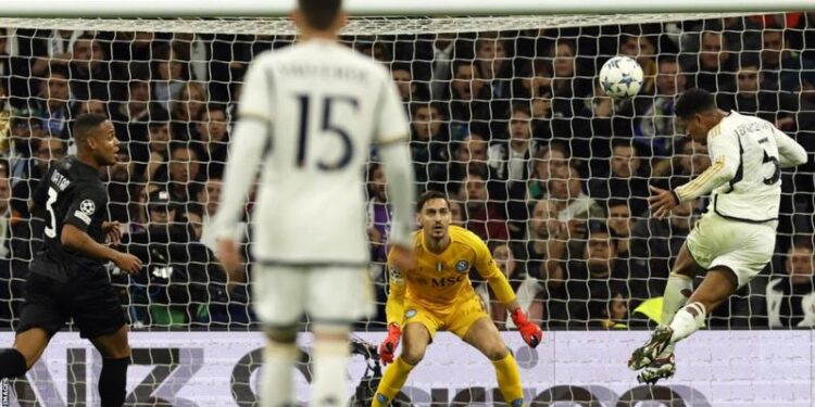 Bellingham sets scoring record as Real beats Napoli