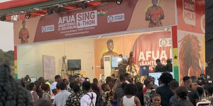 Sing-a-thon : Afua Asantewaa ends 126-hour singing marathon