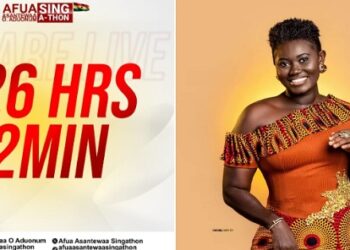Afua Asantewaa submits sing-a-thon evidence to Guinness Book of Records