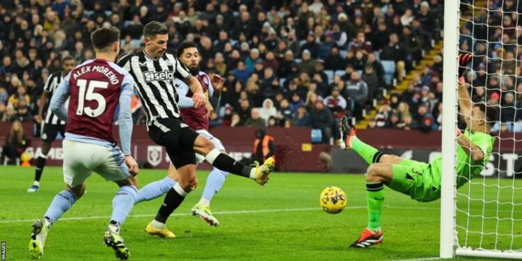 Schar goals help Newcastle win at Villa & halt slide