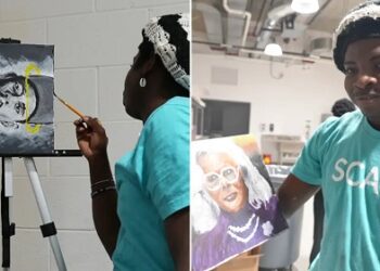 Nigerian art student paints his way to world record with 100-hour marathon