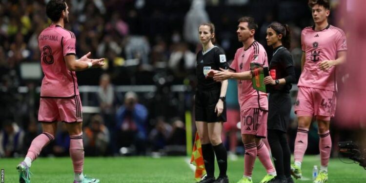 Al-Nassr 6-0 Inter Miami: Lionel Messi comes off bench late on in friendly loss