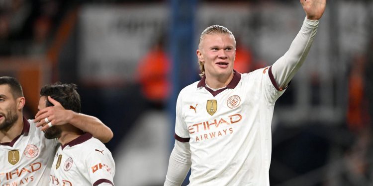 Halaand scores five as Man City thrash Luton