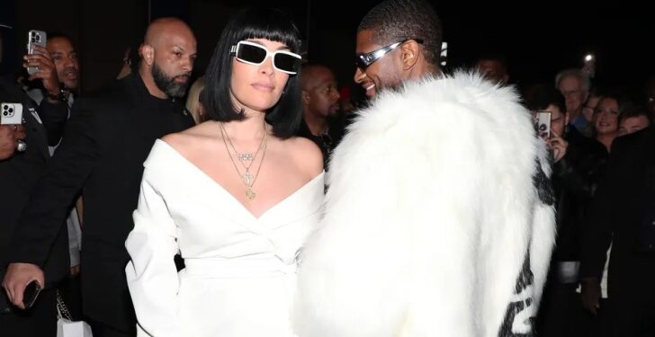 Usher marries longtime girlfriend in Las Vegas hours after the Super Bowl with Elvis Presley impersonator officiating