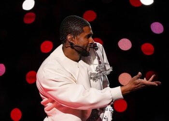 Usher promised a celebration for his Super Bowl halftime show and he did not fumble