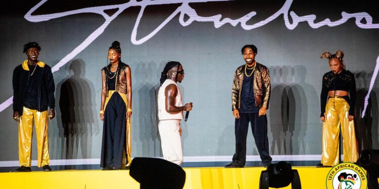 Odumodublvck joins Stonebwoy on stage at 13th All-African Games