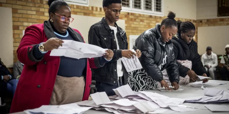 First results announced from South Africa election