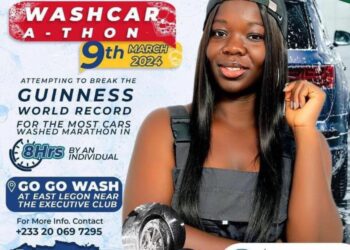 Felicity Asantewaa sets GWR for most cars washed in 8 hours by an individual