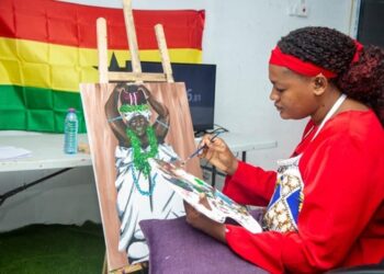 My paint-a-thon attempt was to promote the power of art-Artist Bari