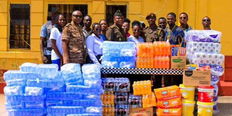The Gideon Charity Foundation has donated some items consisting of sixty packs of sachet water, Soft drinks, Kivo products, boxes of soap and buckets of detergents, among others to the Ankaful Main Camp Prison.