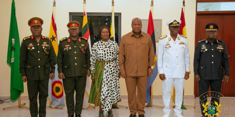 In his capacity as Commander-In-Chief of the Ghana Armed Forces, President John Dramani Mahama has announced the promotion of senior military officers to lead the country’s defence architecture, ahead of the formal handover by the outgoing Armed Forces administration.