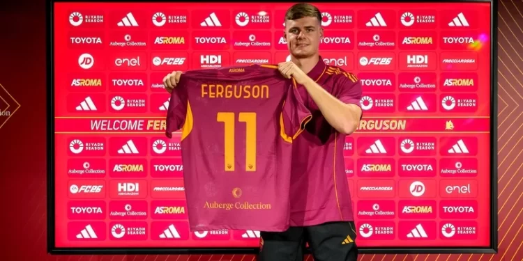 Roma completes loan signing of Evan Ferguson
