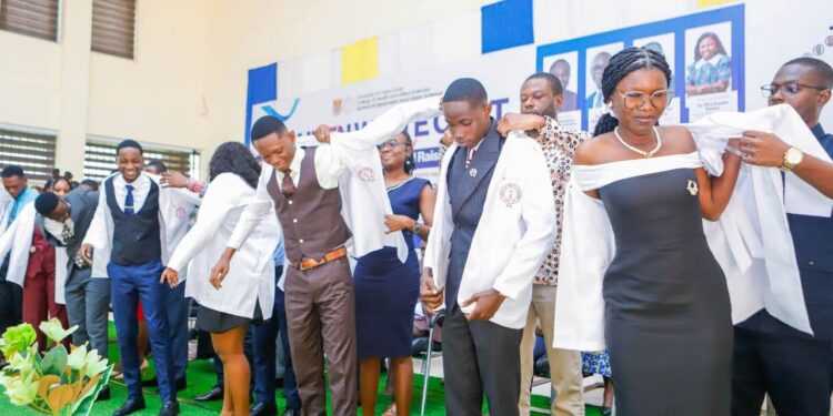 The University of Cape Coast (UCC) School of Optometry and Vision Sciences (SOVS) has reached a significant milestone in its history with the successful hosting of its maiden White Coat Ceremony, held on Friday, July 11, 2025.