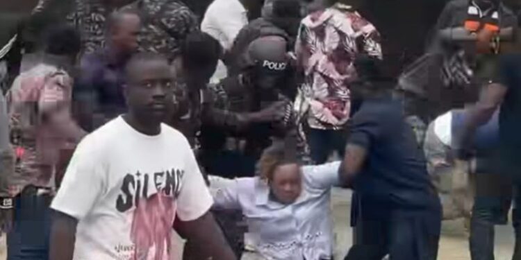 Chaos marred the parliamentary rerun exercise at the St. Peter’s Society Methodist Church polling centre in Odorkor, Ablekuma North, after a group of unidentified macho men stormed the area, disrupting the voting process and assaulting former Awutu Senya East MP, Mavis Hawa Koomson.