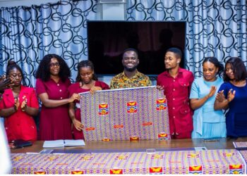 Abraham Norman Nortey Leads Historic Unveiling of UCC SRC Cloth