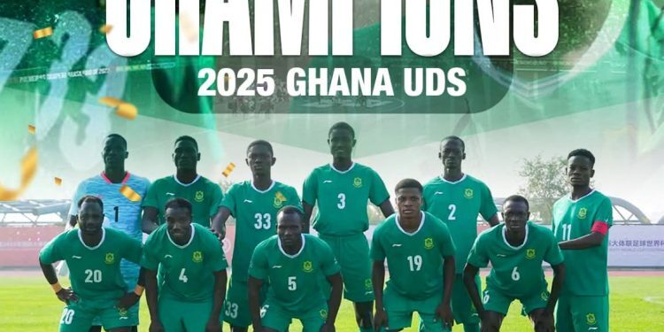 The University of Cape Coast (UCC) has extended warm congratulations to the University for Development Studies (UDS) following its historic triumph in the 2025 FISU World University Games football final in China.
