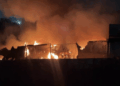 A major fire broke out yesterday evening at the newly opened China City Mall, located at Santasi roundabout in Kumasi, resulting in extensive damage to the structure and the goods housed inside.